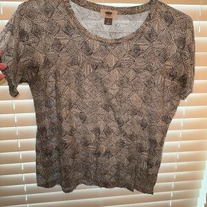 GUC. Old Navy geometric print, black and white, size small, rayon
